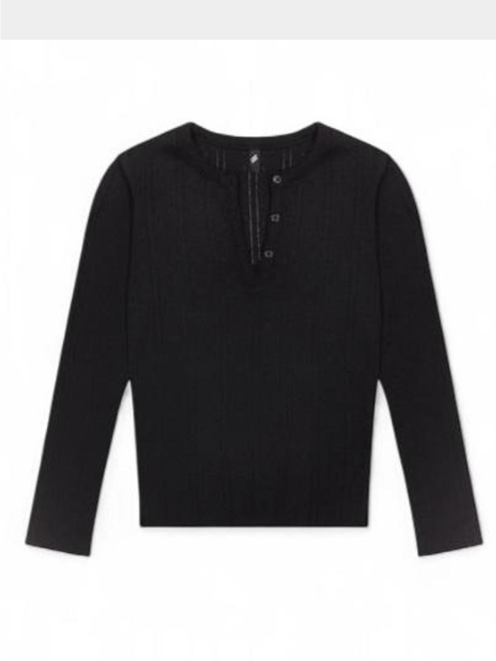 Cou Cou Intimates The Baby Henley in Black Pointelle Size M